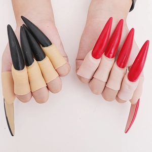 Halloween Long Finger Claws Nails Rubber Plastic Scary Witch Zombie Costume Props For Masquerade Cosplay Party Prank