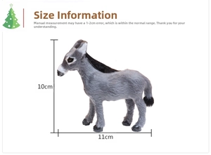 Detailed view of realistic gray reindeer figurine with dimensions 11x10cm for holiday decor