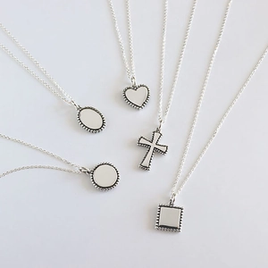 Minimalist 925 Sterling Silver Clavicle Chain Necklace Vintage Geometric Heart Cross Pendant Jewelry For Women