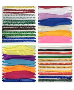 Détails de diverses cordes tressées et rubans en satin pour poignées de sacs cadeaux