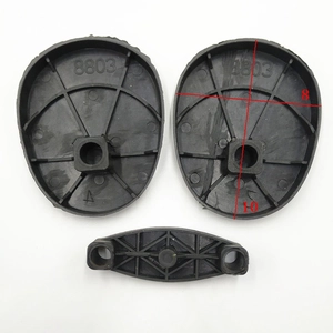 Detailed view of plastic Christmas doll base accessories with 8803 model size markings