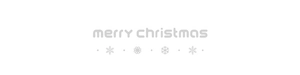 Graphic design of Merry Christmas text with decorative snowflake patterns on white
