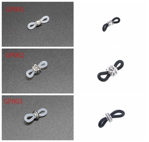 Glasses Chain Connectors Silicone And Alloy Non-Slip Adjustable Elastic DIY Ends For Eyeglass Holder Sunglasses Straps