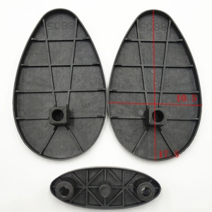 Adjustable plastic base parts for Christmas doll legs with size markings 10.5 and 17.5