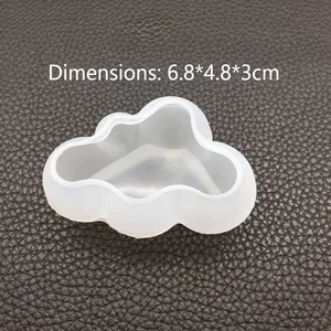 3D cloud shape silicone mold for DIY resin and soap casting, size 6.8x4.8x3cm