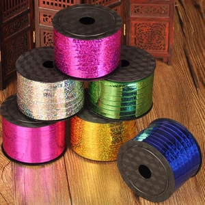 Holografisch Laser Ballonlint Plastic Glanzend Cadeauverpakkingslint Metallic Krullint Voor Bruiloft Feest Decoratie
