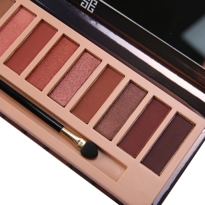 Details zur 8-Farben-Lidschattenpalette in Warmbraun mit matten und schimmernden Texturen