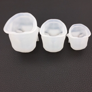 Three-piece set of silicone French Bulldog molds for DIY plaster and resin casting