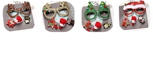 Detail of Christmas headband sets featuring reindeer antlers, trees and glittery frames