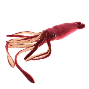 Realistic Squid Plush Toy Simulation Octopus Stuffed Animal Soft Short Plush Deep Sea Creature Burgundy Creative Gift