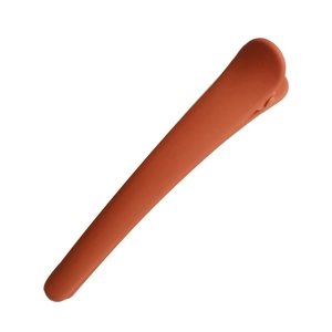 Minimalist matte orange-brown hair clip for women with premium duckbill grip style