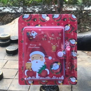 Christmas notebook and pen set cute cartoon diary planner gift stationery supply item