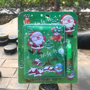 Christmas theme cute mini notebook and pen set with lovely cartoon Santa Claus pattern.