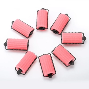 Manuelle Weiche Schaumstoff Schwamm Lockenwickler Rosa Schwarz Styling Tools Hitzefreie DIY Beauty Haar Accessoires Damen