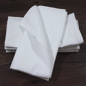 Pure White Cotton Napkins Absorbent Soft Cloth Napkins For Hotel Restaurant Home Dining Simple Square Table Napkins