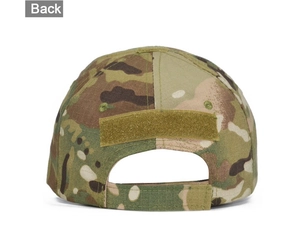 Casquette de baseball tactique camouflage vue arrière avec velcro et sangle réglable