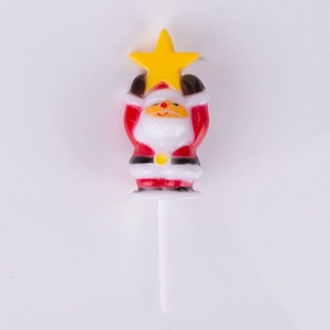 Figurine de Père Noël pour gâteau avec étoile pour décoration de Noël festive