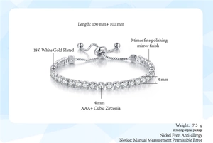 Détails des spécifications du zircon AAA+ 4mm et caractéristiques du placage en or blanc 18K