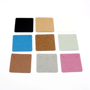 Blank jewelry display cards for necklaces and bracelets in nine assorted colors and textures