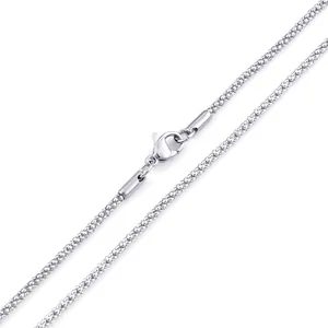 Minimalist Stainless Steel Popcorn Chain Necklace For Men Women DIY Jewelry Making Accessories With Lobster Clasp Corn Chain