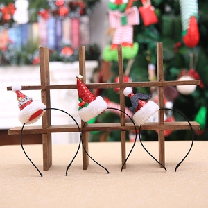 Weihnachtsmuetze Stirnband Pailletten Mini Weihnachtsmann Hut Haarreif Feiertag Party Dekoration Kostuem Zubehoer Kunstpelz
