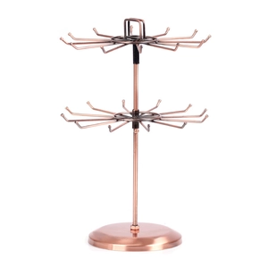 Vintage Metal Jewelry Display Stand Rotatable Multi Tier Necklace Bracelet Organizer Holder Rack Desktop Decorative