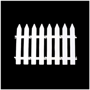 White plastic Christmas tree picket fence for festive garden decoration and splicing