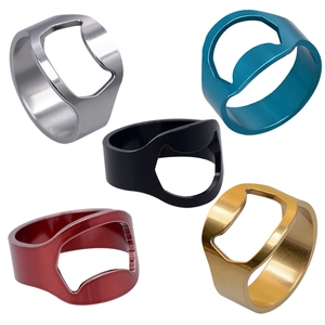 Creative Bottle Opener Ring Stainless Steel Portable Beer Cap Opener Tool Punk Style Jewelry For Men And Party