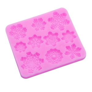 Snowflake Silicone Mold Flexible Fondant Cake Decorating Tool Christmas Holiday DIY Chocolate Clay Soap Baking Supplies