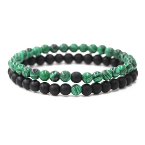 Natural Stone Beaded Bracelet Energy Healing Couple Distance Minimalism Agate Lava Stone Tiger Eye Beads Jewelry