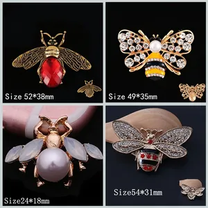 Alloy Bee Butterfly Insect DIY Charms Pendants Rhinestone Enamel Vintage Decorative Accessory For Jewelry Making