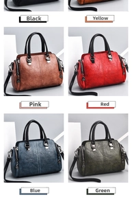 Multiple color options for large capacity faux leather handbags with crossbody straps