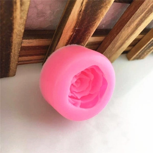 Pink silicone rose flower mold for DIY fondant cake decorating and chocolate crafts