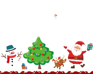 Christmas wall stickers featuring Santa Claus, Reindeer and Snowman for window decoration