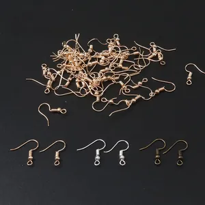 Crochets d'oreilles DIY en or, argent et bronze pour la création de bijoux artisanaux