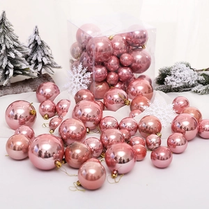 Christmas Decoration Balls Pearlescent PVC Plastic Shatterproof Tree Hanging Ornaments For Holiday Party Wedding Home Decor