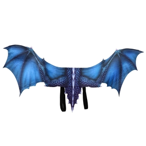Blue and purple non-woven dragon wings for adult Halloween cosplay costumes