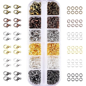 Lobster Clasp Open Jump Ring Metal Alloy Multi Color For DIY Necklace Bracelet Jewelry Making Craft