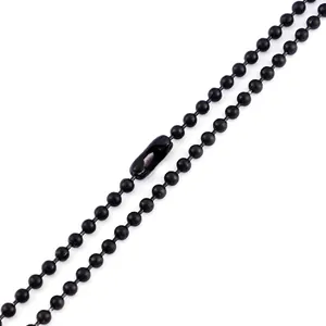 Stainless Steel Ball Chain Necklace Polished Bead Link Chain Minimalist Jewelry Accessory For Men Women