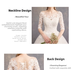 Close-up of elegant off-shoulder lace neckline and adjustable corset lace-up back detail