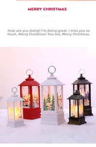 Detailed comparison of Christmas LED flame lanterns in various colors and sizes