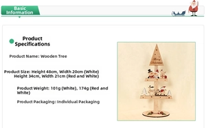 Size specifications of wooden rotating Christmas tree ornaments with snowman and elk motifs