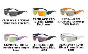 Six couleurs de lunettes de soleil Y2K sans monture avec strass pour femmes