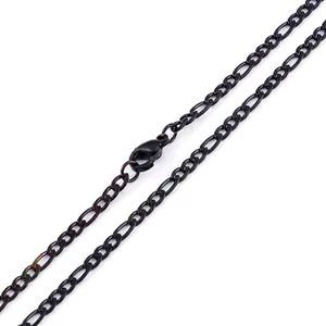 Minimalist Figaro Chain Necklace 316L Stainless Steel Hypoallergenic Non Fading Jewelry For Men Women Geometric Chain