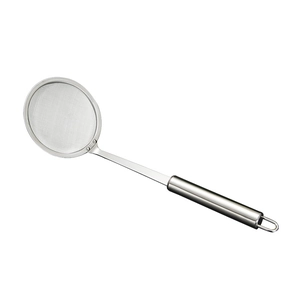 304 stainless steel fine mesh skimmer spoon with long handle for frying and cooking