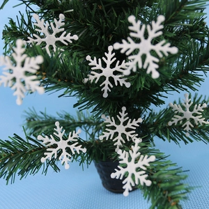 Decorazioni A Fiocco Di Neve In Feltro Bianco Addobbi Per Albero Di Natale Ghirlanda Accessori Fai Da Te