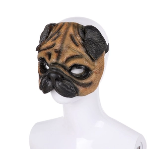 Realistic Pug latex mask for Halloween cosplay parties and stage performance props
