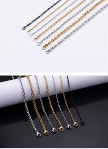Minimalist metal O-chains in gold, silver and black finish with various thicknesses