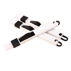 Lot de 3 brosses de nettoyage pour rainures de fenêtres avec poils en nylon blancs
