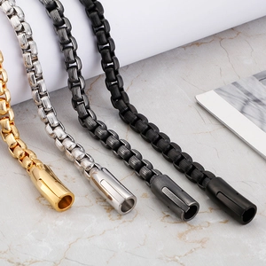 Men's titanium steel square link bracelets in gold, silver, grey, and black with clasp